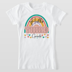  Back to School Tee   Hello Third Grade T-Shirt
