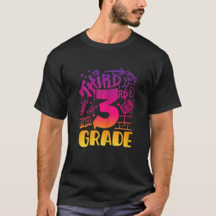 Back To School Third 3rd Grade Teacher Girls Graff T-Shirt