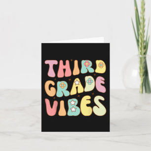 Back To School Third Grade Vibes Groovy Teacher Wo Card