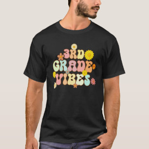 Back To School Third Grade Vibes Retro Teacher T-Shirt