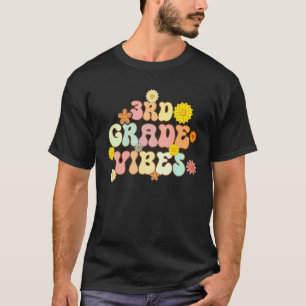 Back To School Third Grade Vibes Retro Teacher T-Shirt