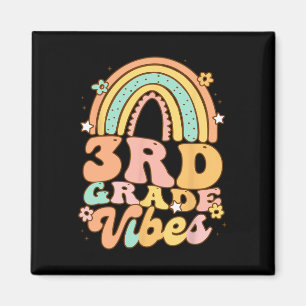 Back To School Third Grade Vibes Student Teacher r Magnet