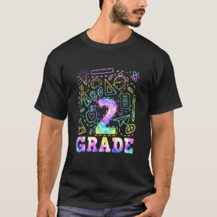 Back To School Tie Dye 2nd Grade Typography Team 2 T-Shirt