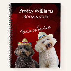Back to school Toy Poodle notebook