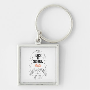 Back to School Typography Design Key Ring
