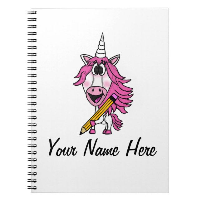 Back To School Unicorn Funny Teacher Custom Notebook (Front)