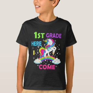 Back To School Unicorn Hello First Day Of First Gr T-Shirt