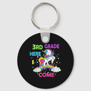 Back To School Unicorn Hello Kid First Day Of Thir Key Ring