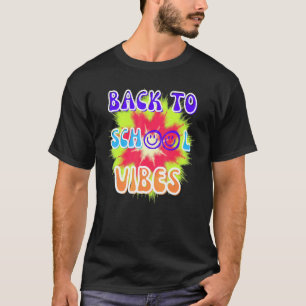 Back To School Vibes Tie Die Kids Wear Boy's And G T-Shirt