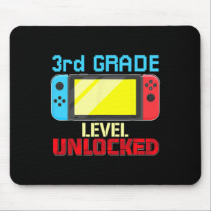 Back To School Video Gamer 3rd Grade Level Unlocke Mouse Pad