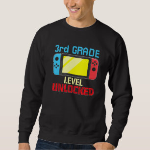 Back To School Video Gamer 3rd Grade Level Unlocke Sweatshirt