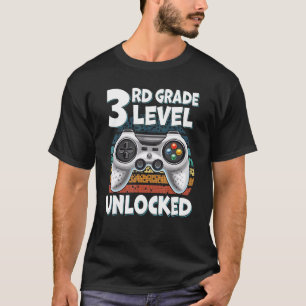 Back to School Video Gamer 3rd Grade Level Unlocke T-Shirt