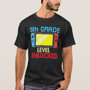 Back To School Video Gamer 5th Grade Level Unlocke T-Shirt