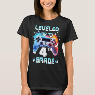 Back To School Video Gamer Boys Levelled Up To 4th T-Shirt