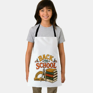 Back to School Vintage Books & Supplies Apron
