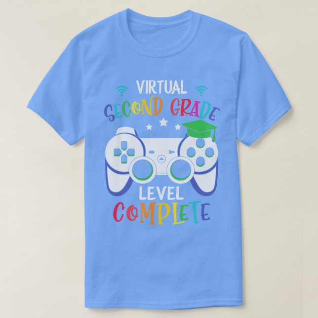 Back to school-virtual second grade level complete T-Shirt (Design Front)