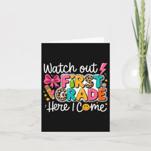 Back To School Watch Out Kindergarten Here I Come Card