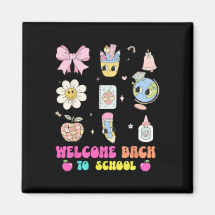 Back To School Welcome Back Cute Globe Pencil Art Magnet