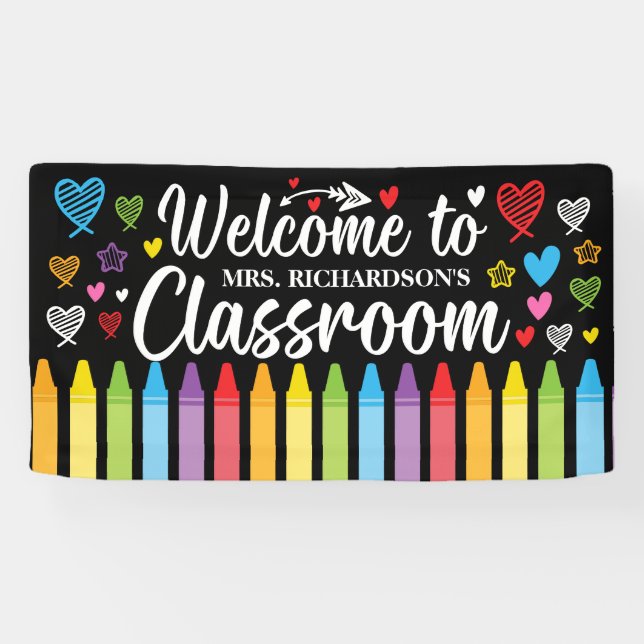 Back to School Welcome Teacher's Classroom Banner (Horizontal)