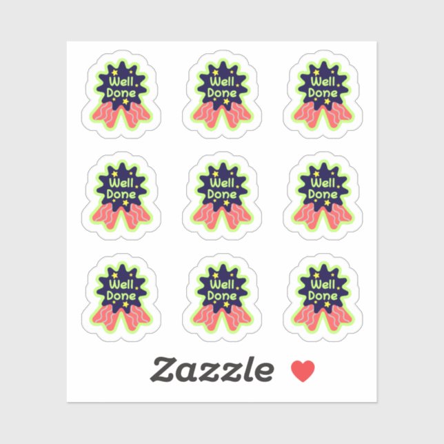 Back to School "Well Done" Stickers (Sheet)
