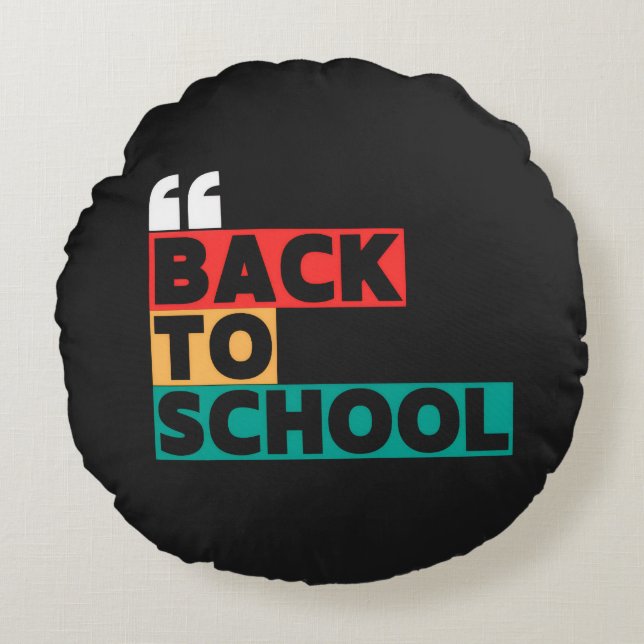 Back to school with a classic and classy touch round cushion (Front)