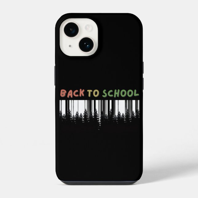 Back to school with a touch of wild trees iPhone case (Back)