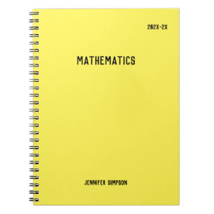 Back to School With Personalised Subject Labels Notebook