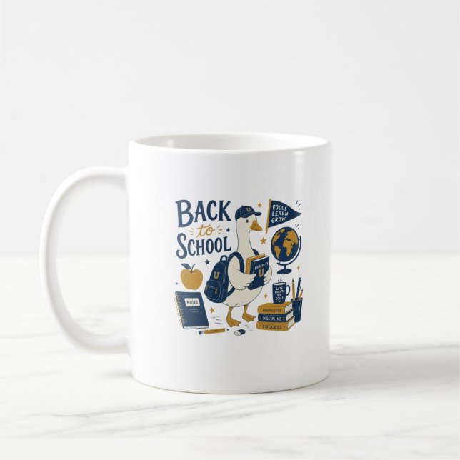 Back To School Year Goose  Coffee Mug (Left)