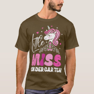 Back To SchoolGirls Kids Little Miss Kindergarten  T-Shirt