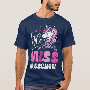 Back To SchoolGirls Kids Little Miss Preschool T-Shirt