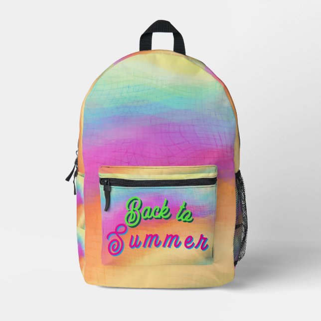 Back to Summer Printed Backpack (Front)