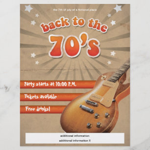 Back to the 70's flyer - fully customisable