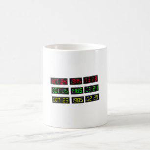 Back to the 80s by Time Travel Machine Coffee Mug