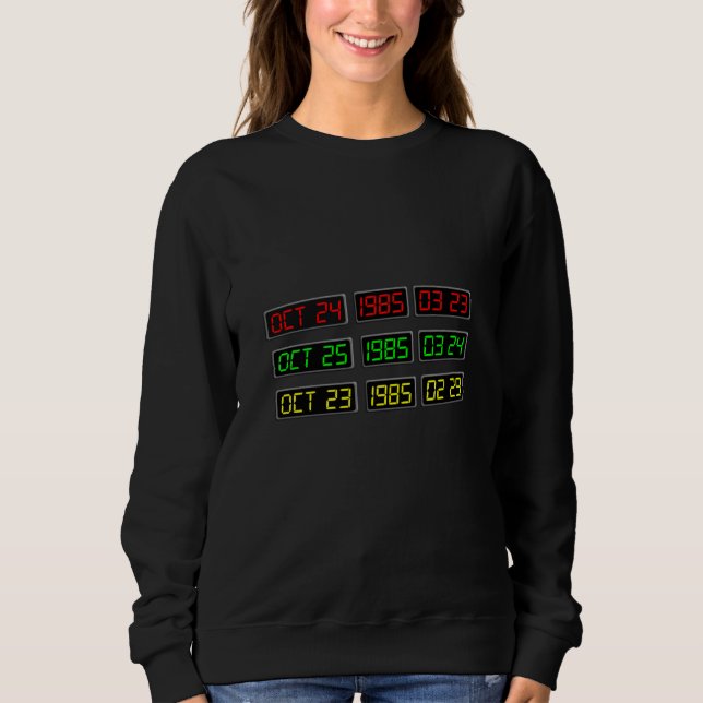 Back to the 80s by Time Travel Machine Sweatshirt (Front)