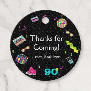 Back to the 90's, Any Age, Thank You Favour Tags