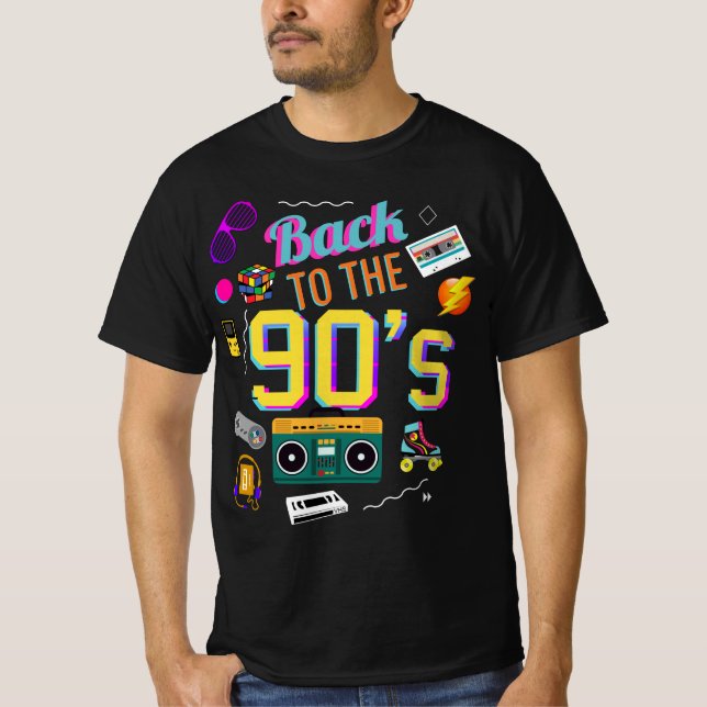 Back To The 90s I Love 80s 90s Fancy Dress Costume T-Shirt (Front)