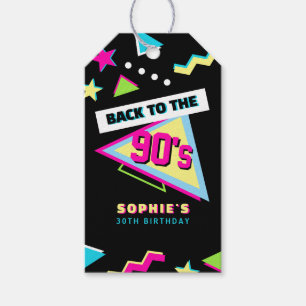 Back To The 90s Retro 30th Birthday Party Favour Gift Tags