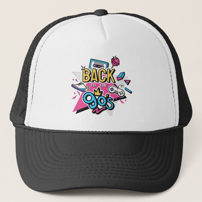 Back To The 90s Trucker Hat (Front)