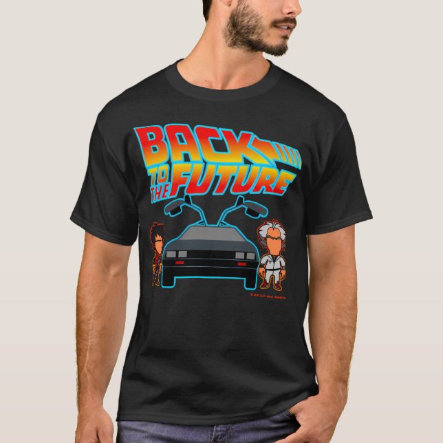 Back To The Future Cartoon Style T-Shirt (Front)