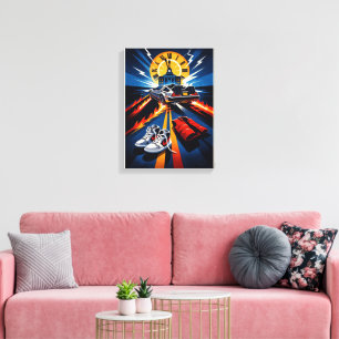 Back to the Future Inspired Symbolic Movie Poster Canvas Print