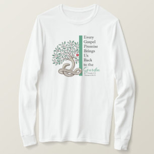 BACK TO THE GARDEN Christian Gospel White Long  T-Shirt