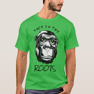 Back To The Roots Evolution Monkey Primate  T-Shirt