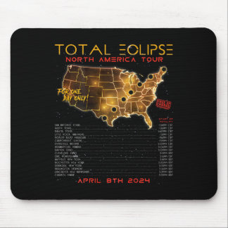 Back) Total Solar Eclipse 2024 North America Tour  Mouse Pad