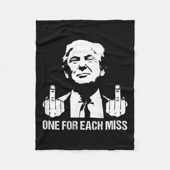 (back) Trump One For Each Miss Trump Shirt Vote Tr Fleece Blanket (Front)