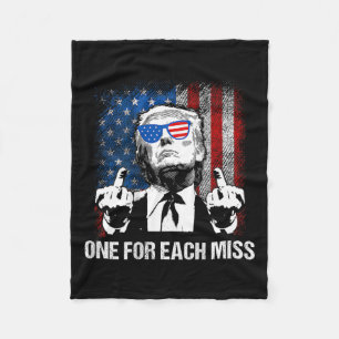 (back) Trump One For Each Miss Trump Shirt Vote Tr Fleece Blanket