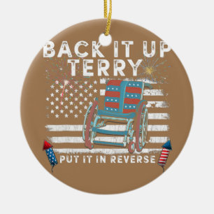 Back Up Terry Put It In Reverse Firework Funny Ceramic Tree Decoration