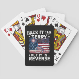 Back Up Terry Put It In Reverse Fireworks Funny Playing Cards