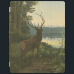 Back view of Elk Looking over a Lake iPad Smart Cover<br><div class="desc">Do you live far away from nature? This beautiful and yet classical image gives an impression of peacefulness and the colours of the elk are accurate which makes this image very realistic. Get this nature styled art on your favourite products!</div>