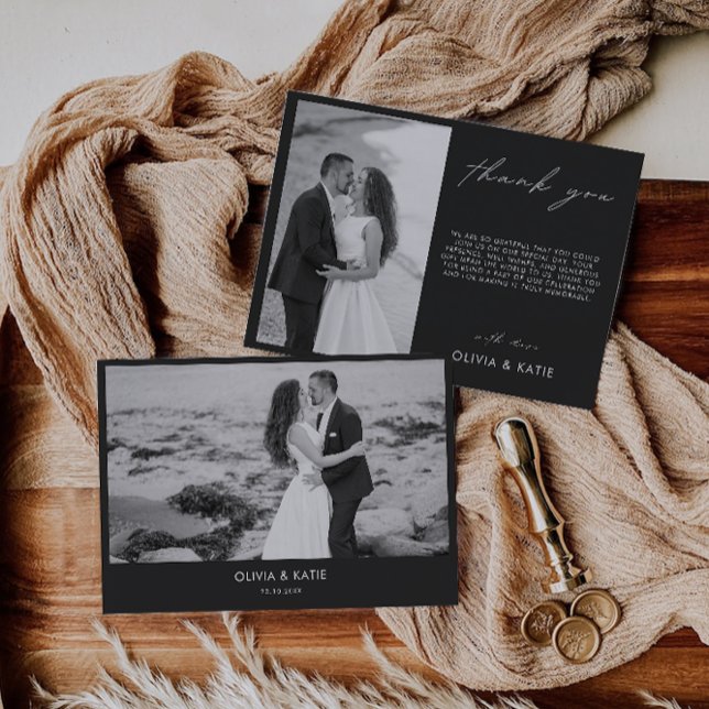 Back Wedding Thank You Card (Back Wedding Thank You Card)