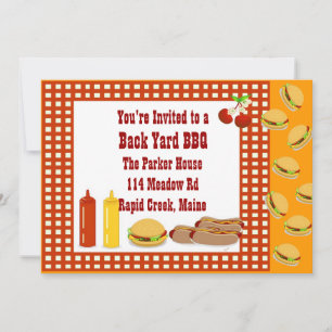 BACK YARD BBQ INVITATION